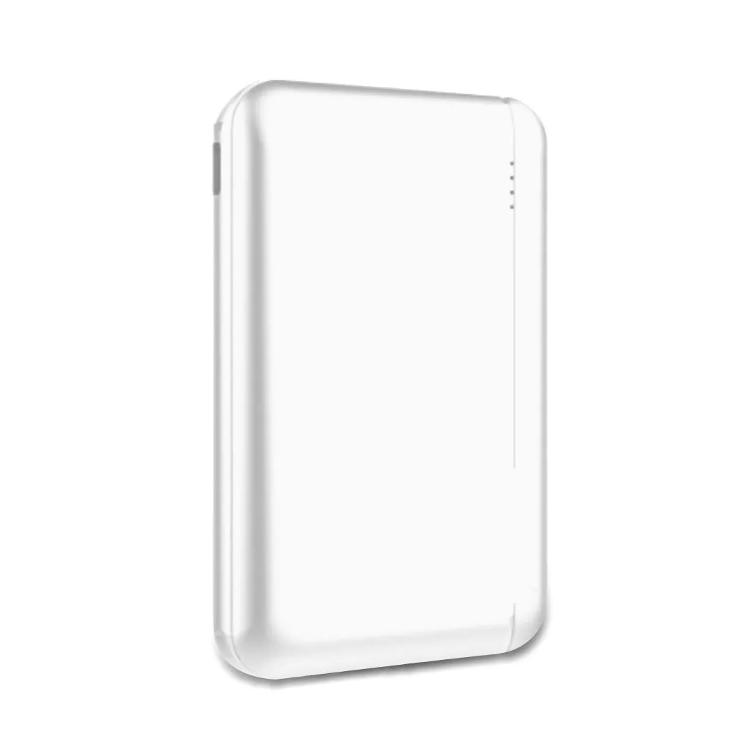 BATERIA SEM FIO POWER BANK 5.000 MAH BRANCA VQ P134 LETRON