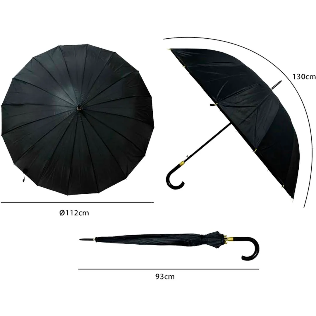 GUARDA CHUVA COM ABERTURA MANUAL 100% POLIESTER