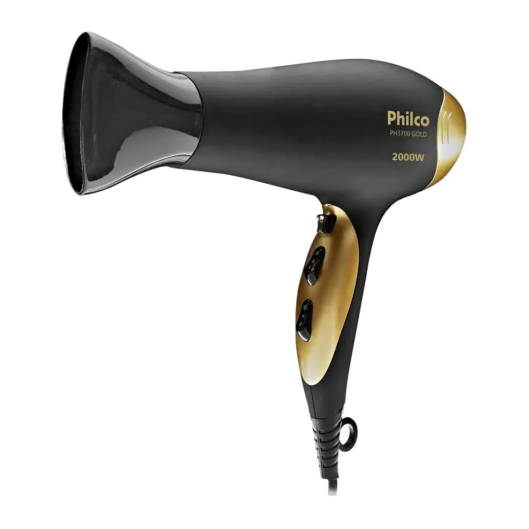 SECADOR DE CABELOS PHILCO PH3700 GOLD 220V
