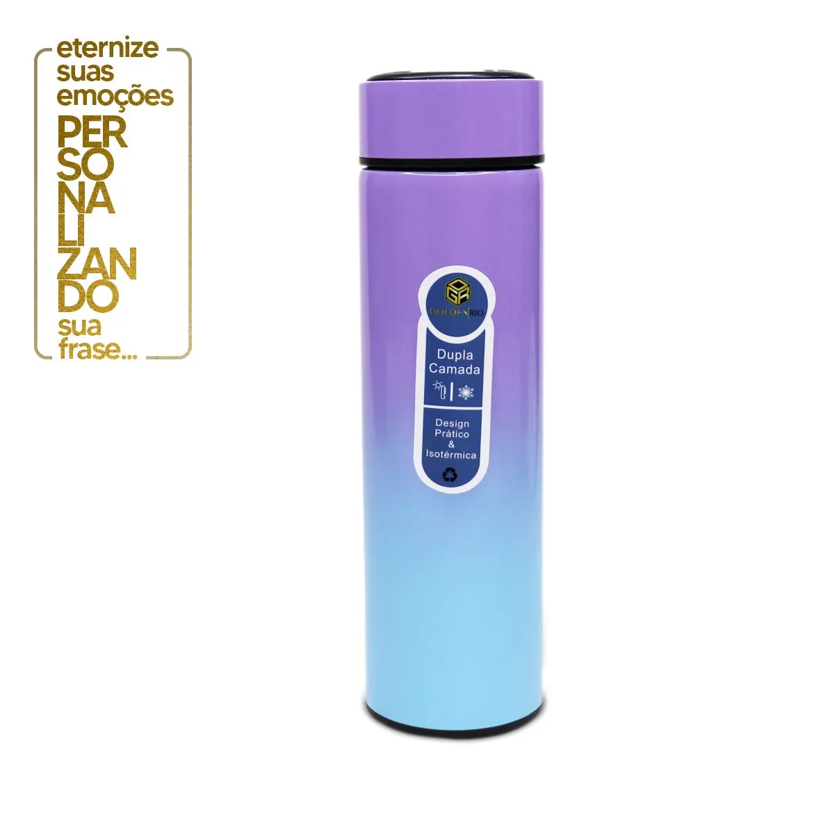 GARRAFA DE INOX TÉRMICA CORES TIE DYE 400ML