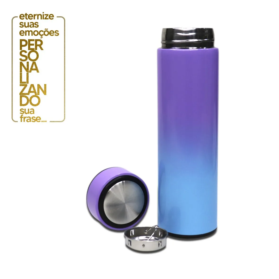 GARRAFA DE INOX TÉRMICA CORES TIE DYE 400ML