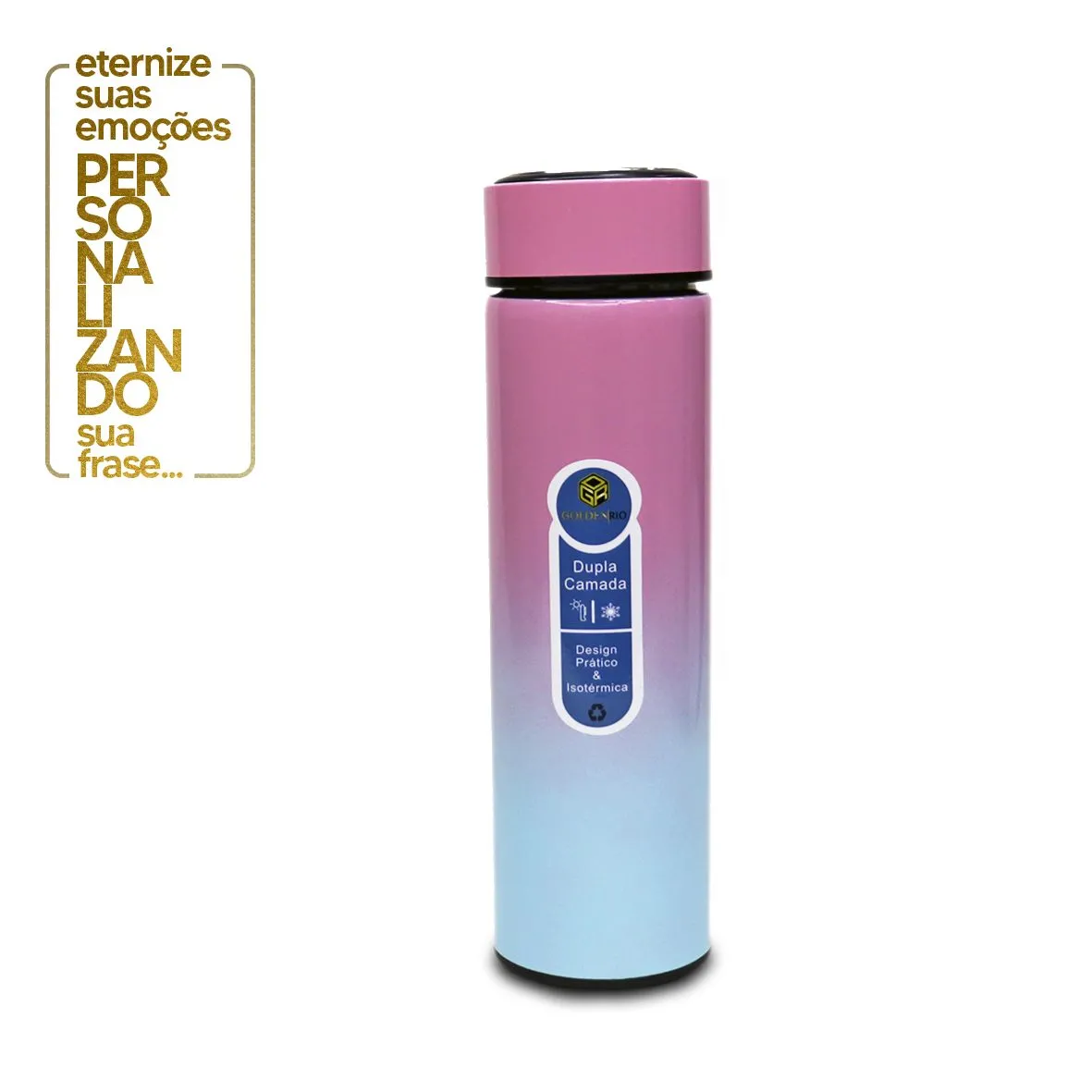 GARRAFA DE INOX TÉRMICA CORES TIE DYE 400ML