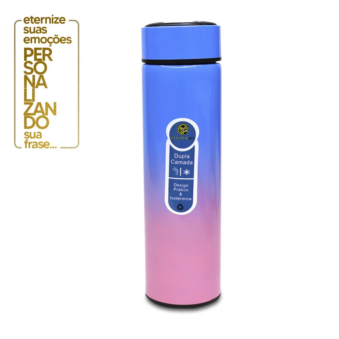 GARRAFA DE INOX TÉRMICA CORES TIE DYE 400ML
