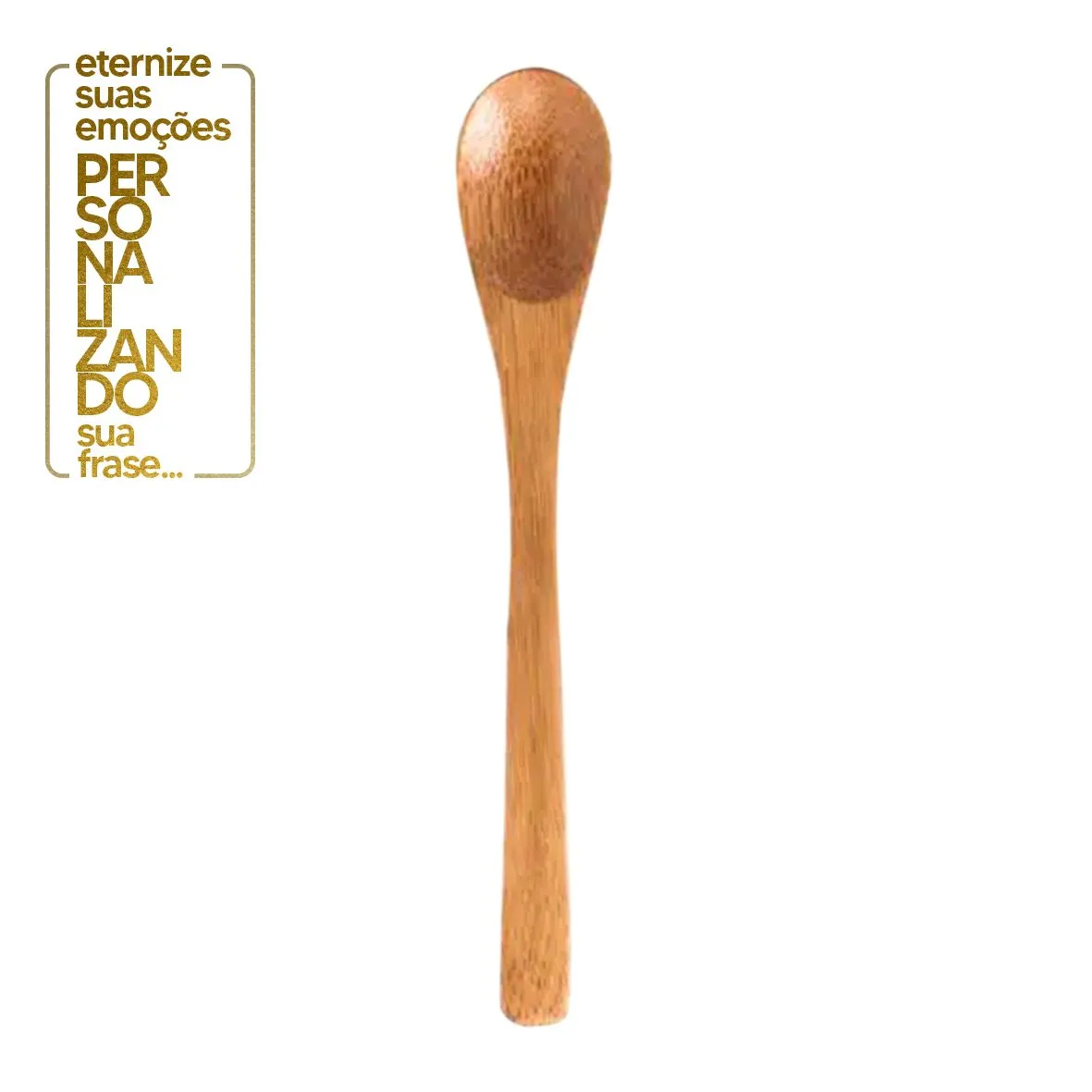 AÇUCAREIRO FORMATO CORAÇÃO E COLHER EM BAMBU