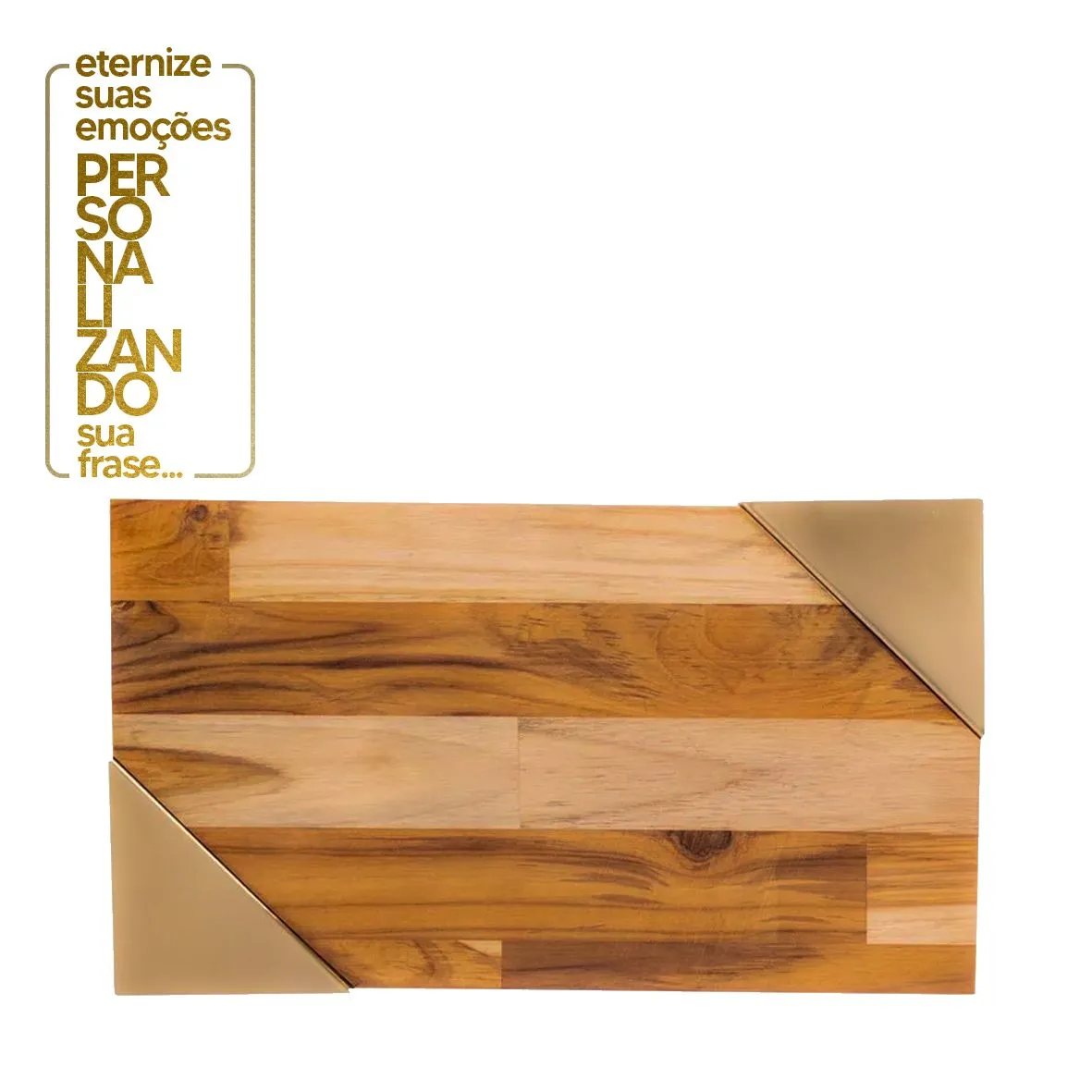 TÁBUA PARA SERVIR COM 2 ALÇAS CHAMPANHE TECA