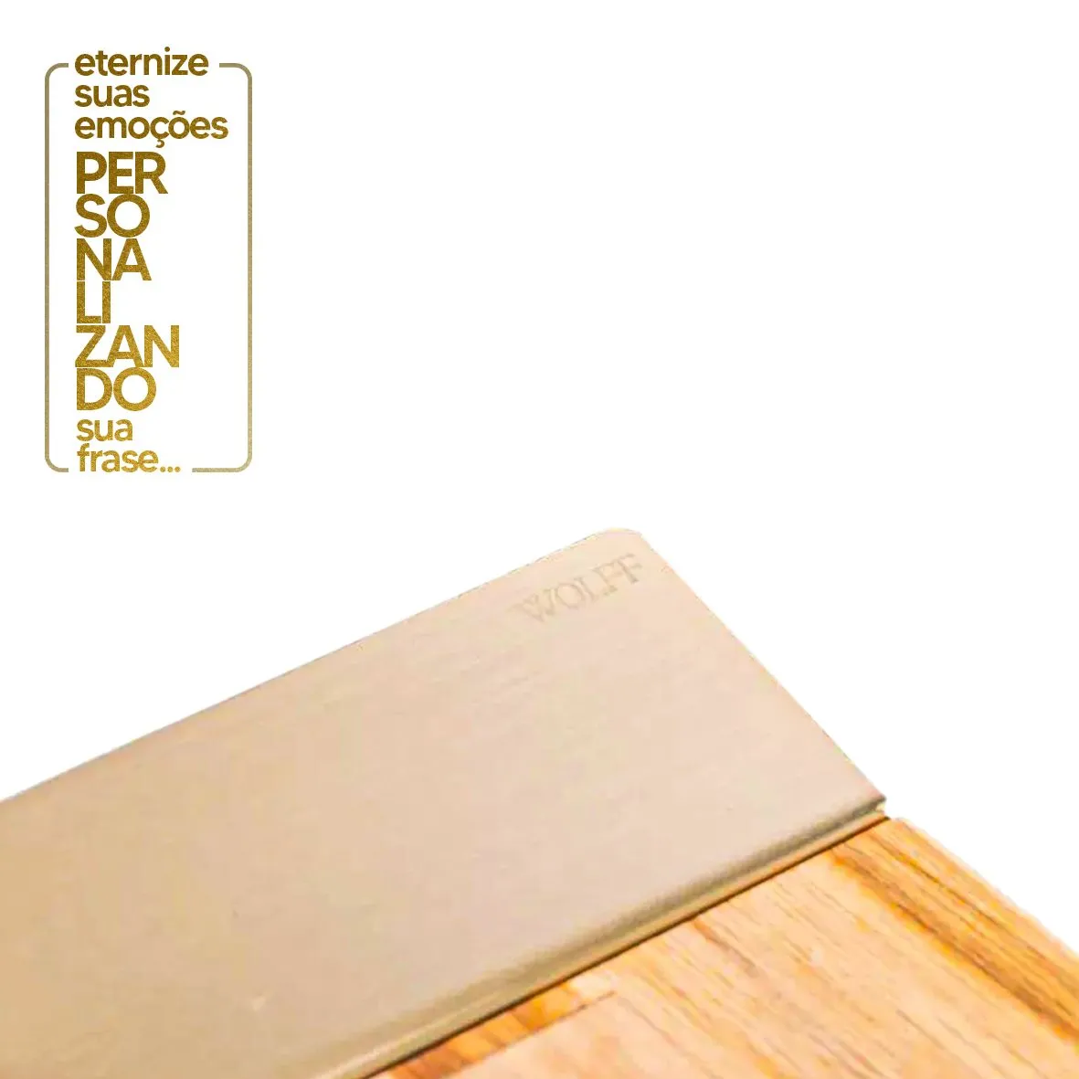 BANDEJA DE MADEIRA COM ALÇA DE AÇO INOX TECA CHAMPANHE 