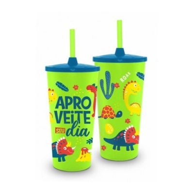 COPO PLÃSTICO COM CANUDO TEMAS