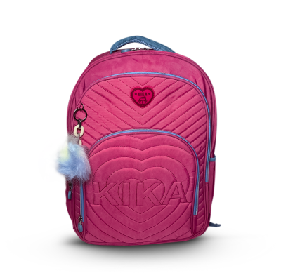 MOCHILA KIKA COM CHAVEIRO POMPOM