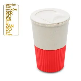 COPO CAFÃ DE BAMBU COM TAMPA  400ML