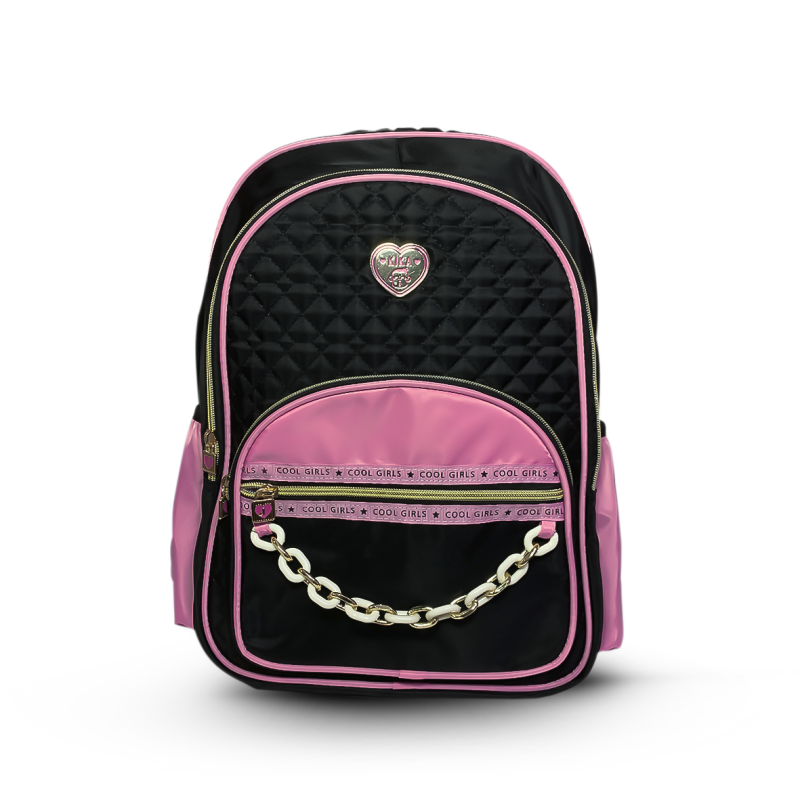 MOCHILA KIKA FEMININA - DETALHE CORRENTES