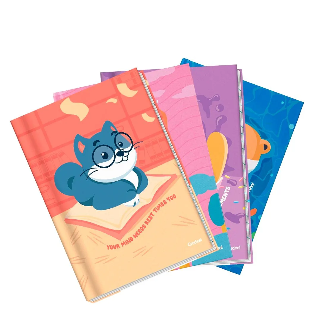 CADERNO BROCHURA UNIVERSITÁRIO COSTURADO CAPA DURA 80 FOLHAS LALA PETS