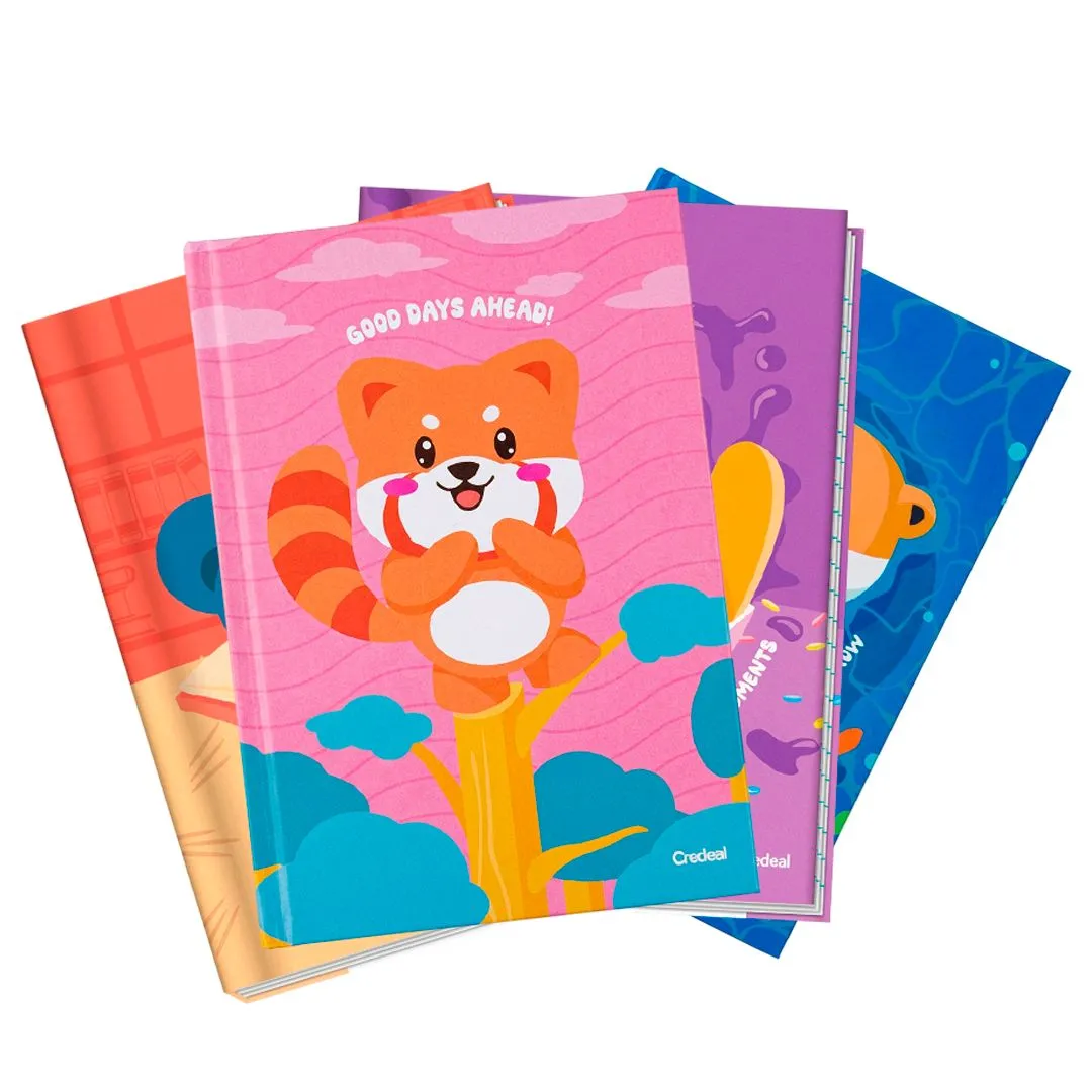 CADERNO BROCHURA 1/4 CAPA DURA 48 FOLHAS LALA PETS